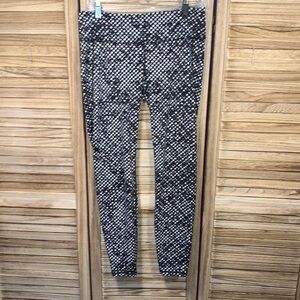 H & M Leggings Sport Black and White Dots Size L
